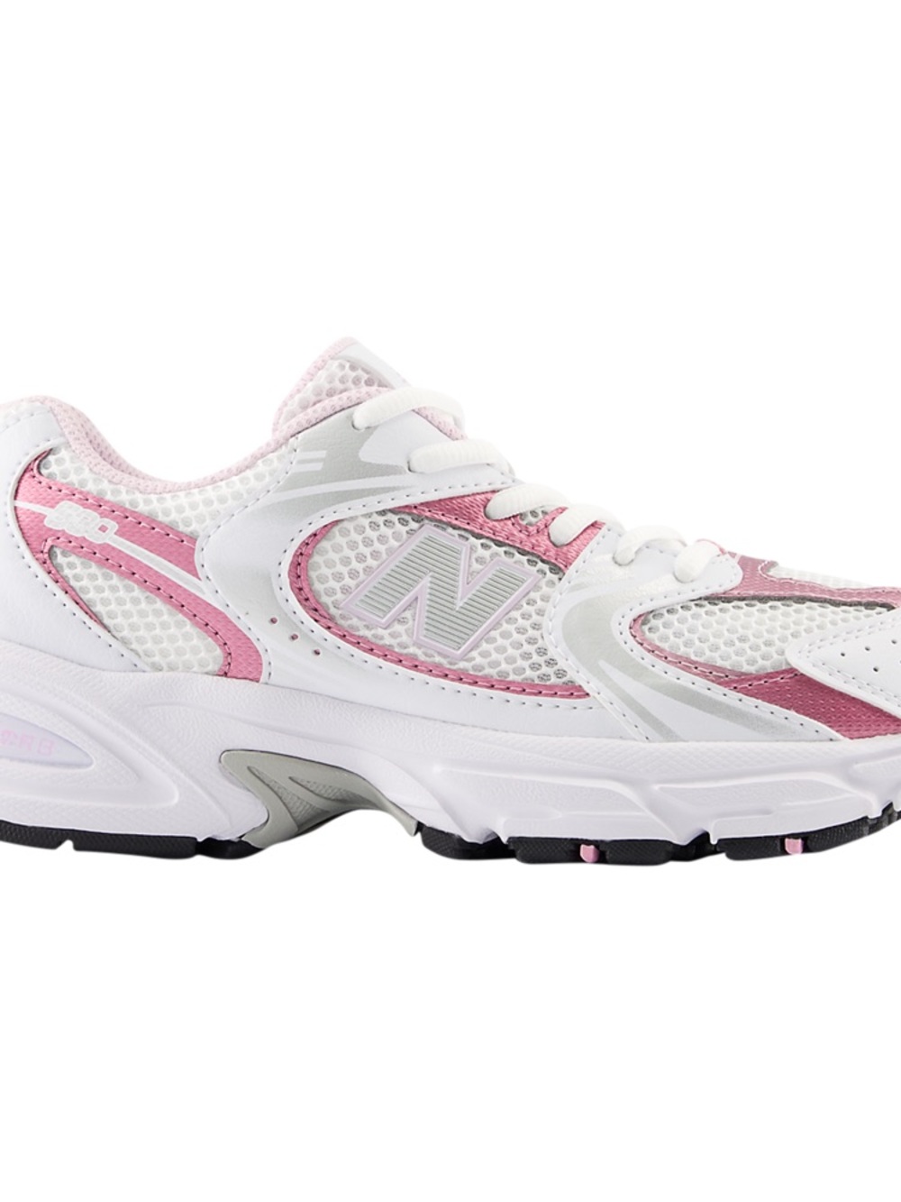 New Balance White Pink and Gray Athletic Sneakers